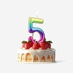 Свеча декоративная Цифра "5" Шар Радуга 5311072, 139 ₽ Свеча декоративная Цифра "5" Шар Радуга 5311072