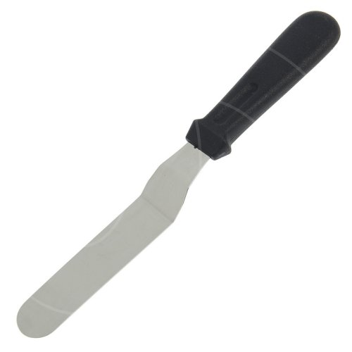 Лопатка (спатула) изогнутая с пластиковой ручкой 15,5 см 1822544, и-23