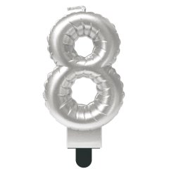 Свеча декоративная Цифра "8" Шар Серебро 622096-8	, 89 ₽ Свеча декоративная Цифра "8" Шар Серебро 622096-8