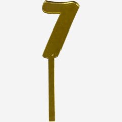 Топпер декоративный акриловый "Цифра 7" Золото 9,5х3 см , 159 ₽ Топпер декоративный акриловый "Цифра 7" Золото 9,5х3 см