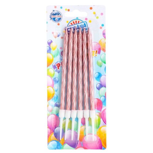 Свечи декоративные Розовые 14 см 6 шт 7597563, 190 ₽ Свечи декоративные Розовые 14 см 6 шт 7597563