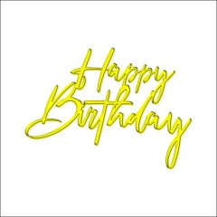 Топпер декоративный акриловый "Happy Birthday" Пропись тонкий Золото 10х8 см ТСК74, 229 ₽ Топпер декоративный акриловый "Happy Birthday" Пропись тонкий Золото 10х8 см ТСК74