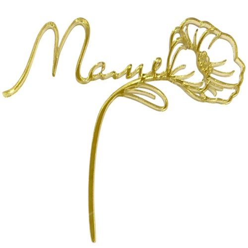 Топпер декоративный акриловый "Маме" Золото 12х11 см , 269 ₽ Топпер декоративный акриловый "Маме" Золото 12х11 см