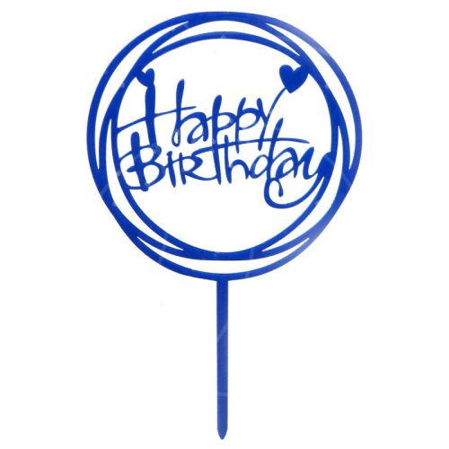 Топпер декоративный акриловый "Happy Birthday. Рамка" Синий 3960646, 149 ₽ Топпер декоративный акриловый "Happy Birthday. Рамка" Синий 3960646