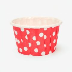 Капсула бумажная с подворотом Красная в белый горошек D50 H40 100 шт Б-23, 399 ₽ Капсула бумажная с подворотом Красная в белый горошек D50 H40 100 шт Б-23