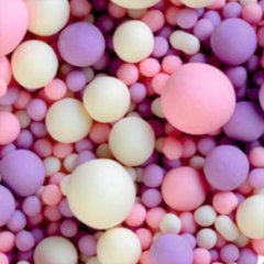 Посыпка кондитерская из дутого риса жемчуг матовый "Бело-розово-сиреневый микс" 1,5 кг 086м, 59 ₽ Посыпка кондитерская из дутого риса жемчуг матовый "Бело-розово-сиреневый микс" 1,5 кг 086м