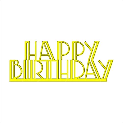 Топпер декоративный акриловый "Happy Birthday" Золото 8х3 см ТСК205, 125 ₽ Топпер декоративный акриловый "Happy Birthday" Золото 8х3 см ТСК205