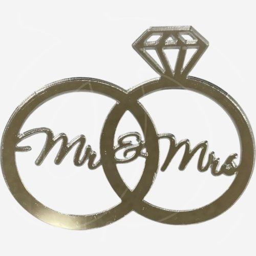 Топпер декоративный акриловый "Свадебные кольца" Серебро 10х8,5 см , 299 ₽ Топпер декоративный акриловый "Свадебные кольца" Серебро 10х8,5 см