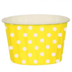 Капсула бумажная с подворотом Жёлтая в белый горошек D50 H40 1 шт Б-26, 7 ₽ Капсула бумажная с подворотом Жёлтая в белый горошек D50 H40 1 шт Б-26
