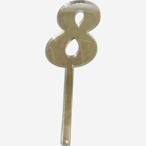 Топпер декоративный акриловый "Цифра 8" Серебро 9,5х3 см , 159 ₽ Топпер декоративный акриловый "Цифра 8" Серебро 9,5х3 см