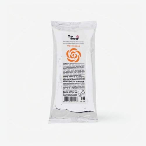 Мастика кондитерская ванильная Top Decor "Оранжевая" 100 г tp66040, 119 ₽ Мастика кондитерская ванильная Top Decor "Оранжевая" 100 г tp66040