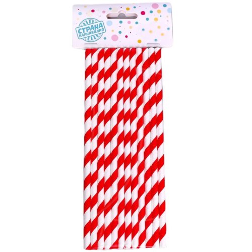Бумажные трубочки "Красно-белый" 12 шт 331197, 119 ₽ Бумажные трубочки "Красно-белый" 12 шт 331197