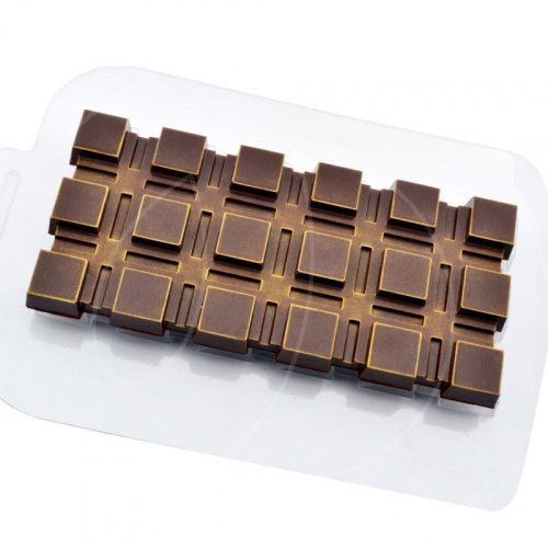 Форма пластиковая плитка шоколада "Квадратики" , 219 ₽ Форма пластиковая плитка шоколада "Квадратики"