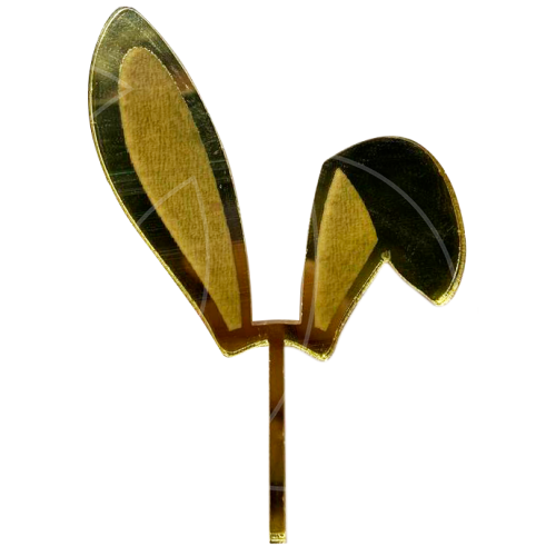 Топпер декоративный акриловый "Кроличьи ушки" Золото 6 см , 229 ₽ Топпер декоративный акриловый "Кроличьи ушки" Золото 6 см