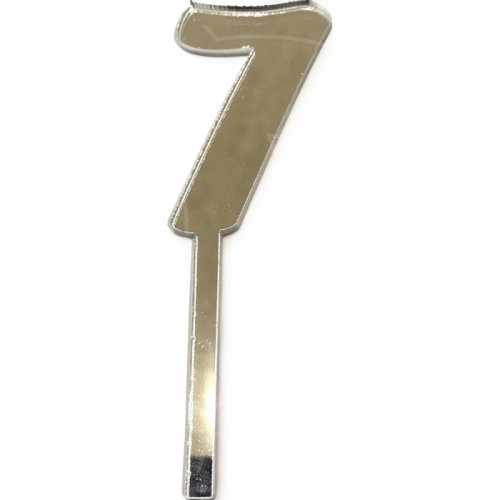 Топпер декоративный акриловый "Цифра 7" Серебро 9,5х3 см , 159 ₽ Топпер декоративный акриловый "Цифра 7" Серебро 9,5х3 см