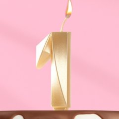 Свеча декоративная Цифра "1" Грань Золото 5928485, 119 ₽ Свеча декоративная Цифра "1" Грань Золото 5928485