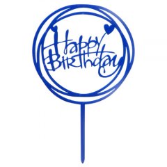 Топпер декоративный акриловый "Happy Birthday. Рамка" Синий 3960646, 149 ₽ Топпер декоративный акриловый "Happy Birthday. Рамка" Синий 3960646