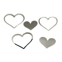 Набор топперов декоративных акриловых "Сердечки" Серебро 5 шт 36371, 199 ₽ Набор топперов декоративных акриловых "Сердечки" Серебро 5 шт 36371