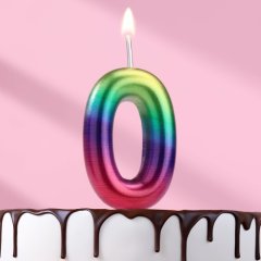 Свеча декоративная Цифра "0" Градиент 120322, 119 ₽ Свеча декоративная Цифра "0" Градиент 120322
