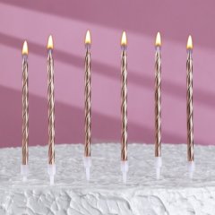 Свечи декоративные Шампань 14 см 6 шт 7597561, 190 ₽ Свечи декоративные Шампань 14 см 6 шт 7597561