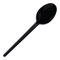Ложки пластиковые Чёрная 16,5 см 12 шт 10609305