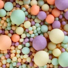 Посыпка кондитерская из дутого риса жемчуг матовый "Жёлто-оранжево-зелёный микс" 50 г 296м, 79 ₽ Посыпка кондитерская из дутого риса жемчуг матовый "Жёлто-оранжево-зелёный микс" 50 г 296м