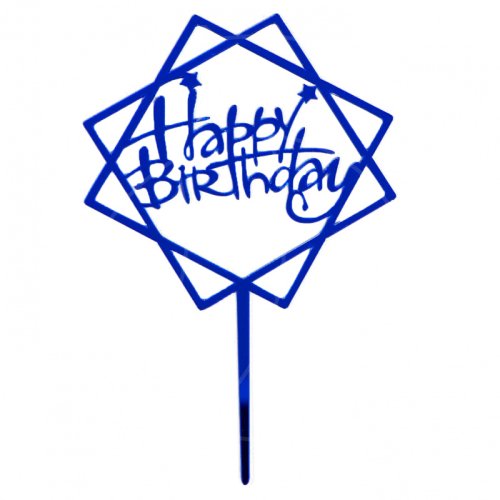 Топпер декоративный акриловый "С Днём Рождения" Синий 3960641, 89 ₽ Топпер декоративный акриловый "С Днём Рождения" Синий 3960641