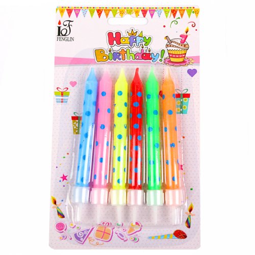 Свечи декоративные Цветные в голубой горошек 6 шт 2919686, 119 ₽ Свечи декоративные Цветные в голубой горошек 6 шт 2919686