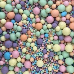 Посыпка кондитерская из дутого риса жемчуг матовый "Оранжево-зелёно-голубой микс" 50 г 088м, 79 ₽ Посыпка кондитерская из дутого риса жемчуг матовый "Оранжево-зелёно-голубой микс" 50 г 088м