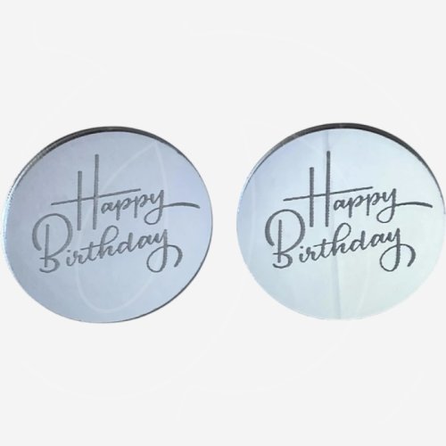 Набор топперов декоративных акриловых "Happy Birthday" Серебро 4,5 см 2 шт 36630, 279 ₽ Набор топперов декоративных акриловых "Happy Birthday" Серебро 4,5 см 2 шт 36630