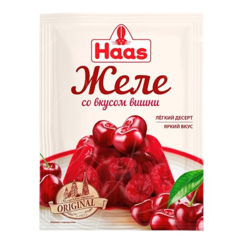Смесь сухая для приготовления желе со вкусом вишни Haas 50 г 