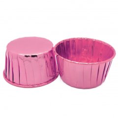 Капсула бумажная с подворотом Розовый металлик D50 H40 1 шт , 9 ₽ Капсула бумажная с подворотом Розовый металлик D50 H40 1 шт