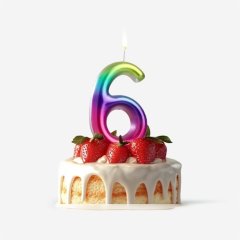 Свеча декоративная Цифра "6" Шар Радуга 5311073, 139 ₽ Свеча декоративная Цифра "6" Шар Радуга 5311073