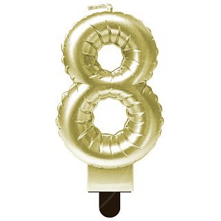 Свеча декоративная Цифра "8" Шар Золото 622095-8	, 89 ₽ Свеча декоративная Цифра "8" Шар Золото 622095-8