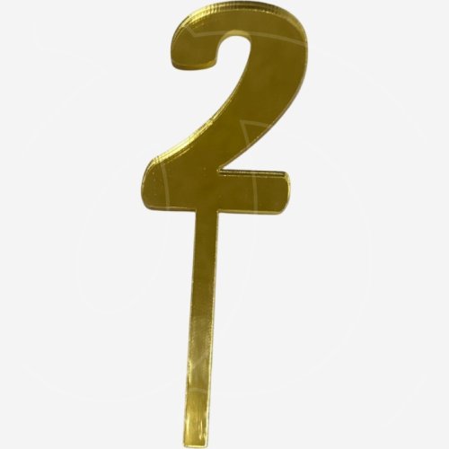 Топпер декоративный акриловый "Цифра 2" Золото 9,5х3 см , 159 ₽ Топпер декоративный акриловый "Цифра 2" Золото 9,5х3 см