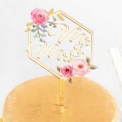 Топпер декоративный акриловый "Молодожёны" Золото 15х9,5 см 4150219, 179 ₽ Топпер декоративный акриловый "Молодожёны" Золото 15х9,5 см 4150219