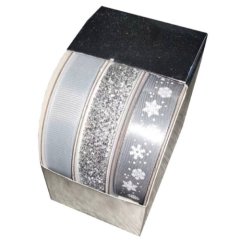 Лента для декора и упаковки Атласная Серебро Снежинки 1,5 см 139-15, 289 ₽ Лента для декора и упаковки Атласная Серебро Снежинки 1,5 см 139-15