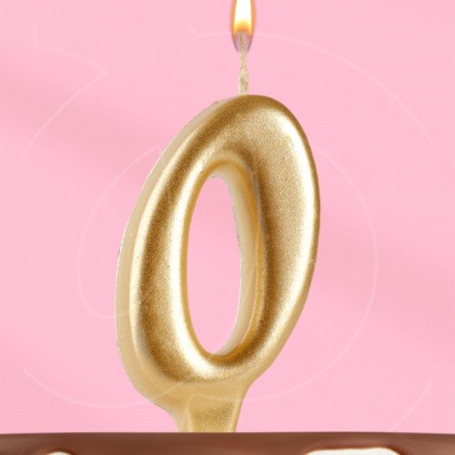 Свеча декоративная овальная "Цифра 0" Золотая  1623637, 119 ₽ Свеча декоративная овальная "Цифра 0" Золотая  1623637