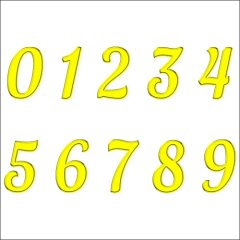 Топпер декоративный акриловый "Цифры боковые" Золото 6,5 см ТСК358, 120 ₽ Топпер декоративный акриловый "Цифры боковые" Золото 6,5 см ТСК358