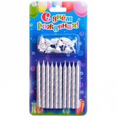 Свечи декоративные Серебряные завитки 6 см 10 шт 0108, 4197242, 150 ₽ Свечи декоративные Серебряные завитки 6 см 10 шт 0108, 4197242