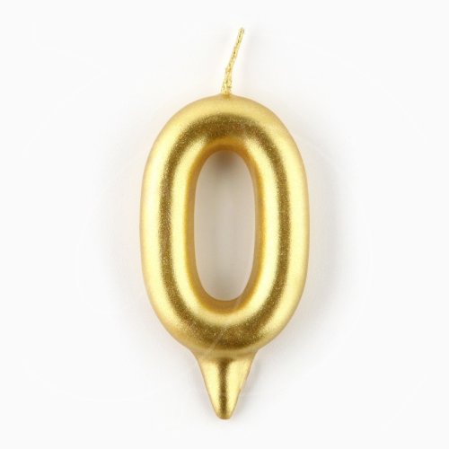 Свеча декоративная Цифра "0" Золотая пухлая 1973392, 119 ₽ Свеча декоративная Цифра "0" Золотая пухлая 1973392
