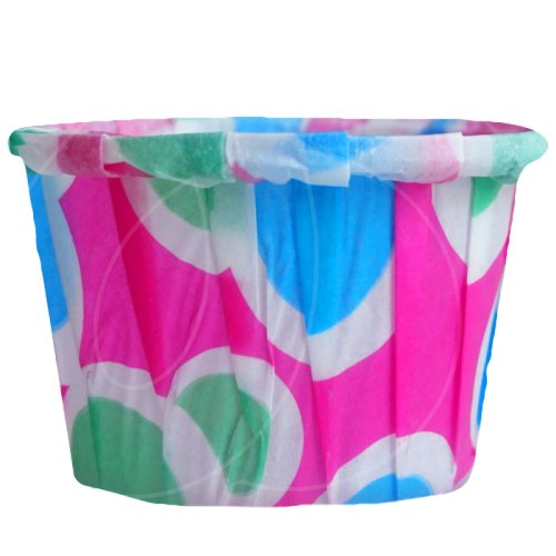 Капсула бумажная с подворотом Малиновая с разноцветными кругами D50 H40 1 шт FZM 50x40 пузыри, 6 ₽ Капсула бумажная с подворотом Малиновая с разноцветными кругами D50 H40 1 шт FZM 50x40 пузыри