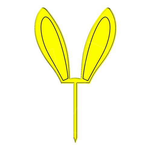 Топпер декоративный акриловый "Ушки кролика" Золото 7х6,5 см ТСК91, 290 ₽ Топпер декоративный акриловый "Ушки кролика" Золото 7х6,5 см ТСК91