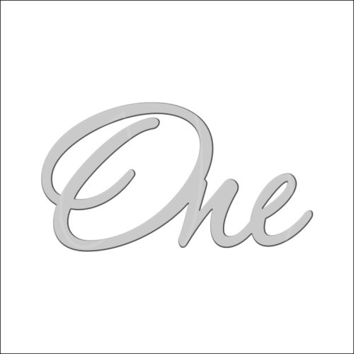 Топпер декоративный акриловый "One" Серебро 8х4 см ТСК48, 179 ₽ Топпер декоративный акриловый "One" Серебро 8х4 см ТСК48