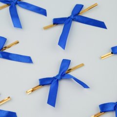 Твист-лента с бантиком синим 8 см 10 шт , 109 ₽ Твист-лента с бантиком синим 8 см 10 шт