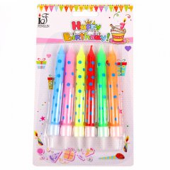 Свечи декоративные Цветные в голубой горошек 6 шт 2919686, 119 ₽ Свечи декоративные Цветные в голубой горошек 6 шт 2919686