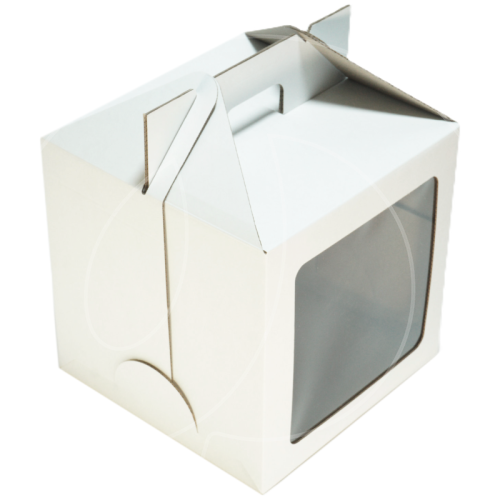 Коробка для торта с окном и ручкой белая 30х30х25 см , 145 ₽ Коробка для торта с окном и ручкой белая 30х30х25 см
