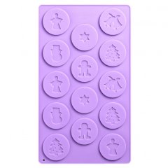 Форма силиконовая для шоколада "Новогодние эмблемы" 14 шт 3624963, 259 ₽ Форма силиконовая для шоколада "Новогодние эмблемы" 14 шт 3624963