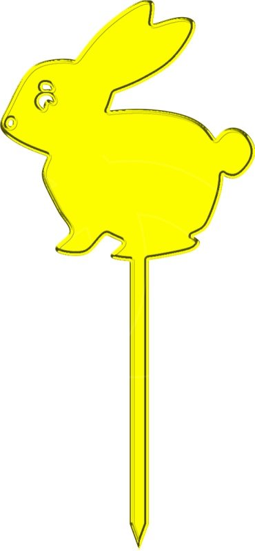 Топпер декоративный акриловый "Зайчик с хвостиком" Золото ТСК84, 239 ₽ Топпер декоративный акриловый "Зайчик с хвостиком" Золото ТСК84