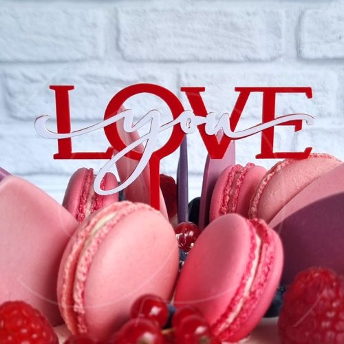 Топпер декоративный "Love you" , 129 ₽ Топпер декоративный "Love you"